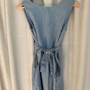 Nida Sleeveless Linen Dress Linenfox